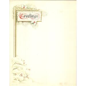 Vintage 1950s Mid-Century Modern Unused Stationery Authentic 10 Sheets - Lot #3